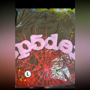 Brown Sp5der hoodie! Worn once. Includes original package.